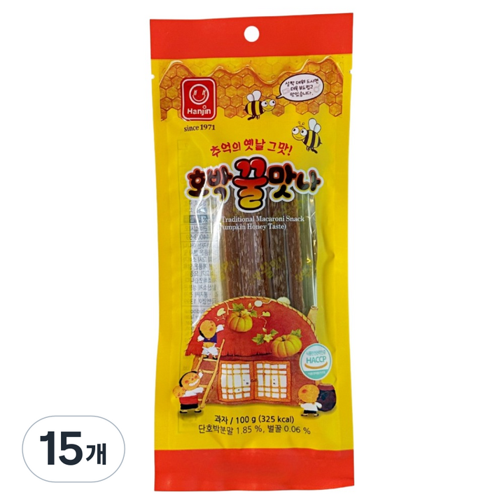 한진식품 호박꿀맛나, 100g, 15개