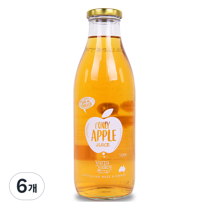 야라밸리 착즙 사과 주스, 6개, 1L