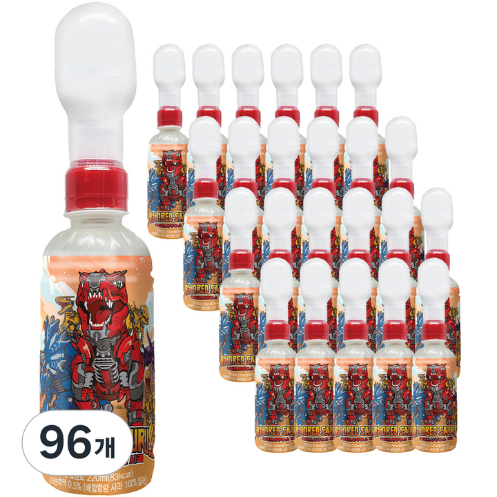 아머드사우루스 사과맛 주스, 96개, 220ml