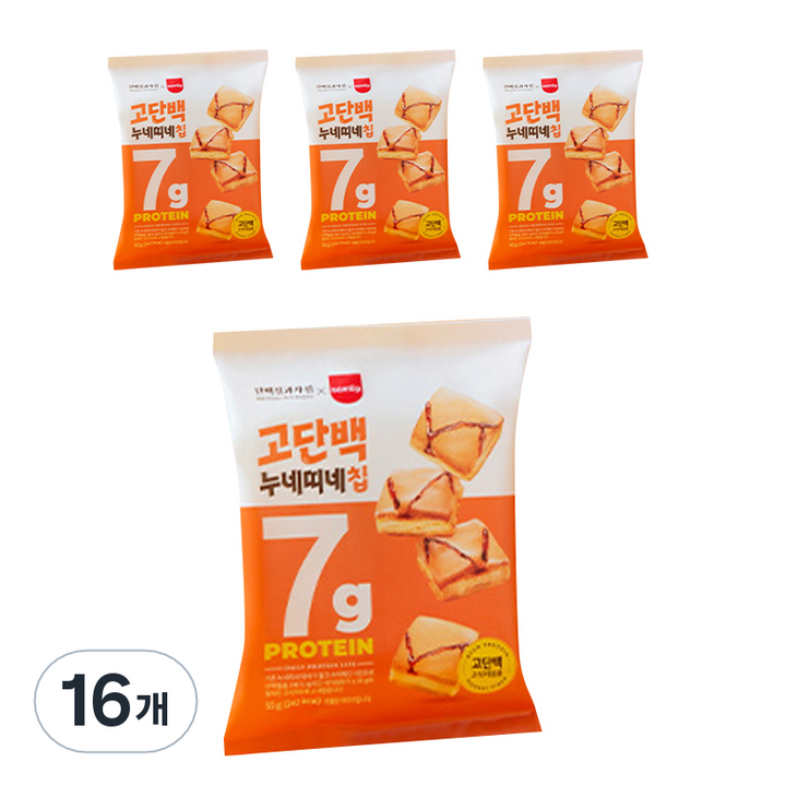 단백질과자점 고단백 누네띠네칩, 55g, 16개
