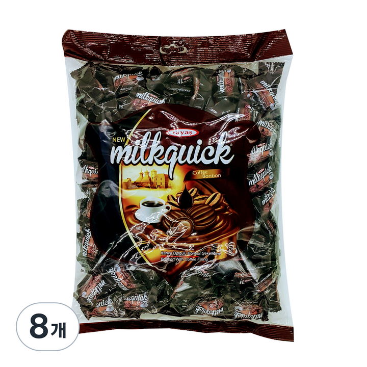 타야스 밀크퀵 커피 봉봉 캔디, 1kg, 8개