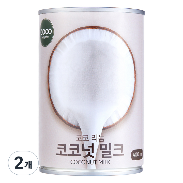 코코리듬 코코넛 밀크, 2개, 400ml