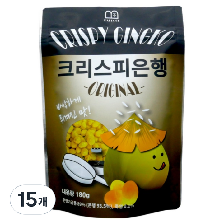 배불 국내제조 크리스피 은행튀김 오리지널맛, 15개, 180g