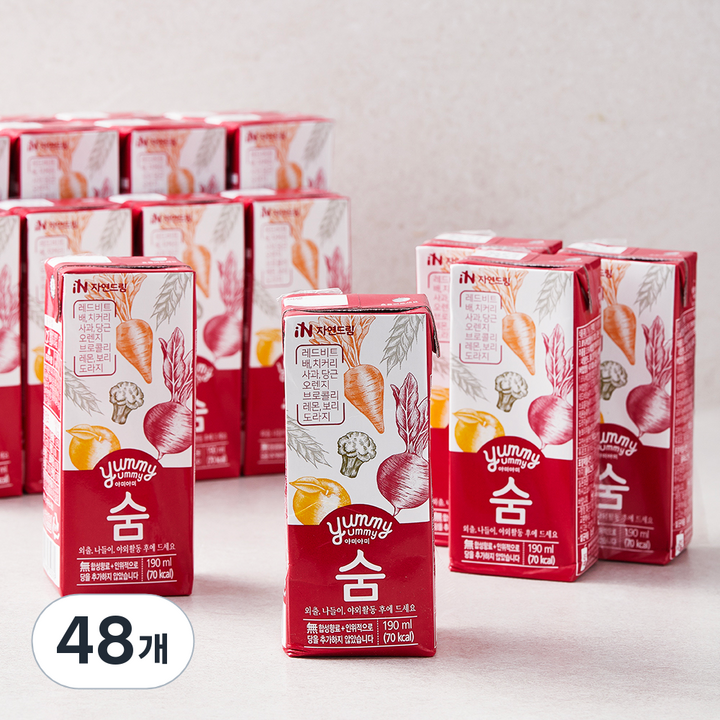 자연드림 숨 주스, 190ml, 48개