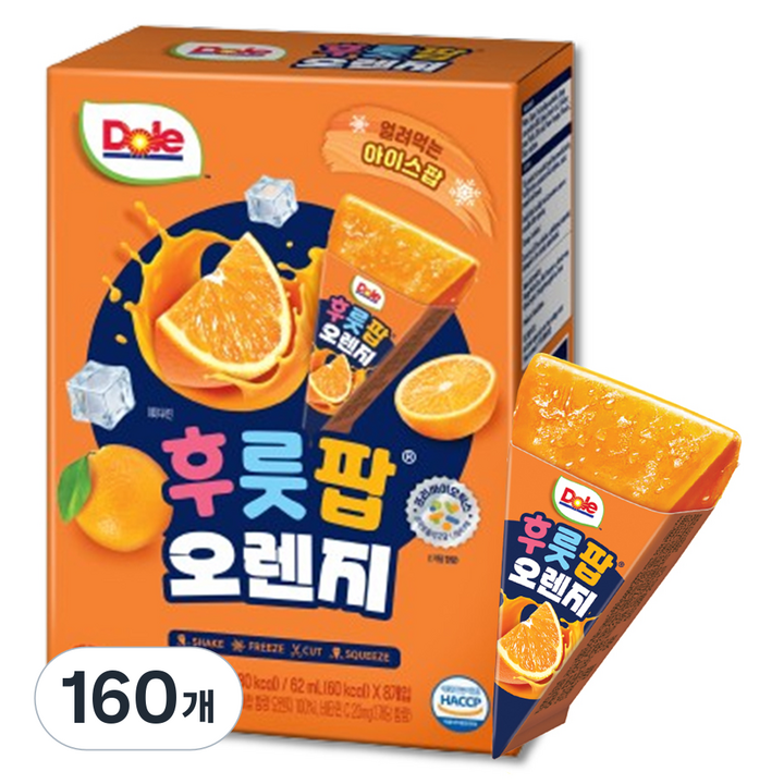 돌 후룻팝 오렌지, 62ml, 160개