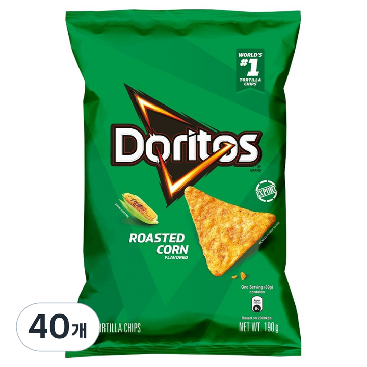 도리토스 로스티드 콘맛 또띨라 칩, 40개, 190g