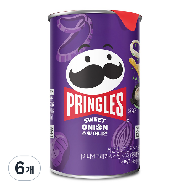 프링글스 스윗 어니언, 48g, 6개