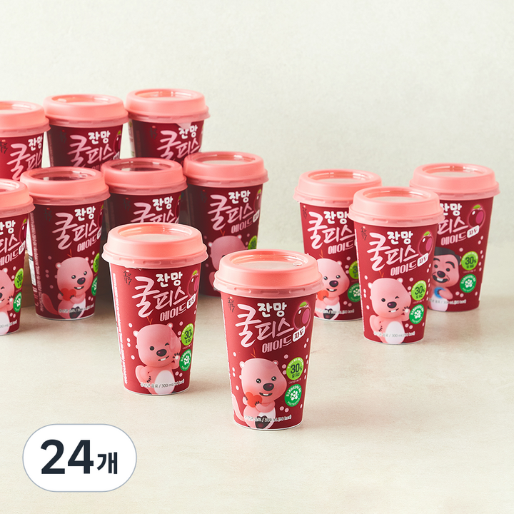 소와나무 잔망루피 쿨피스에이드 자두, 24개, 300ml