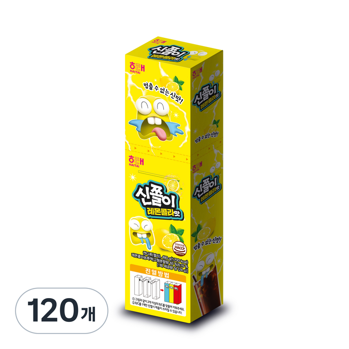 해태제과 신쫄이 레몬콜라, 24g, 120개
