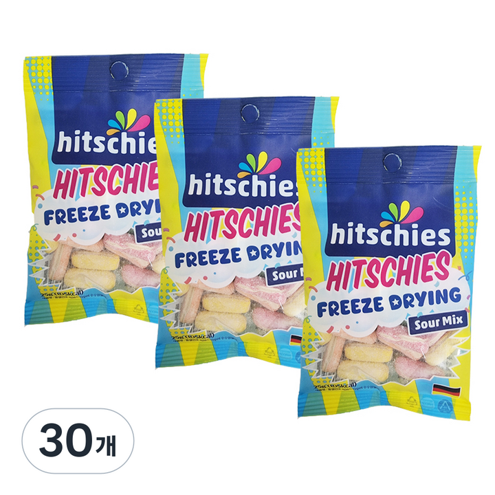히치스 동결건조 사우어 수수깡젤리, 30개, 25g