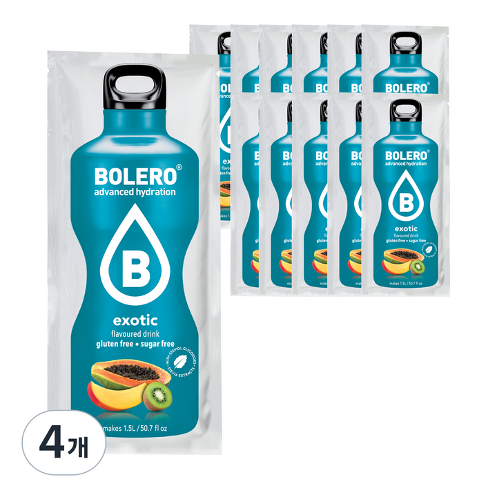 볼레로 2kcal 무설탕 과일워터 대용량 음료 엑조틱, 9g, 12개입, 4개