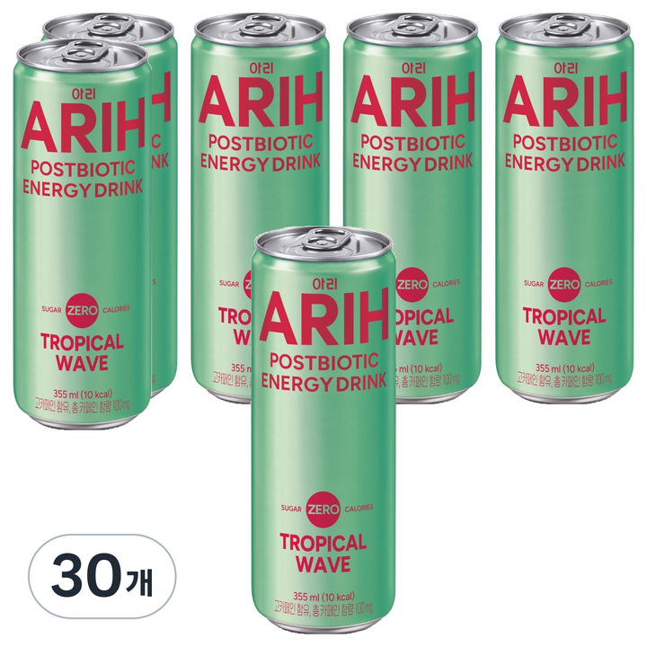 아리 포스트바이오틱 에너지드링크 트로피칼웨이브, 30개, 355ml