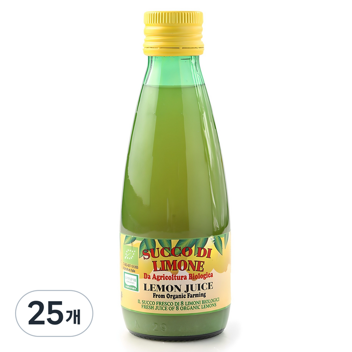 유로푸드 유기농 레몬주스, 250ml, 25개