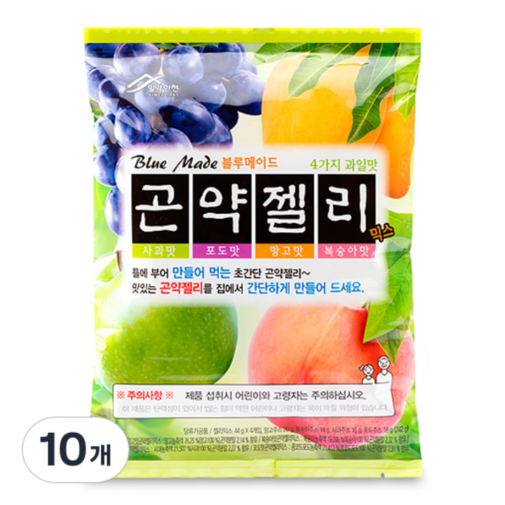 밀양한천 블루메이드 곤약젤리 믹스, 242g, 10개