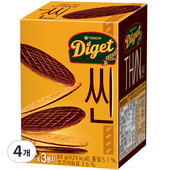오리온 다이제씬, 84g, 4개