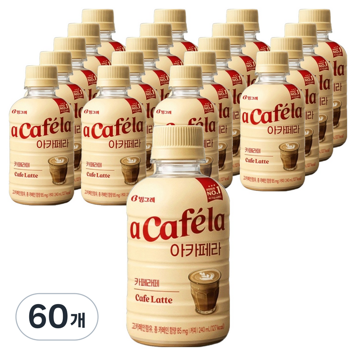 아카페라 카페라떼, 60개, 240ml