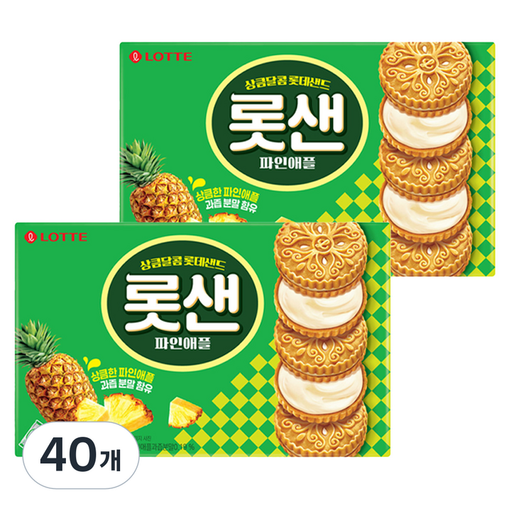 롯데웰푸드 롯샌 파인애플, 315g, 40개