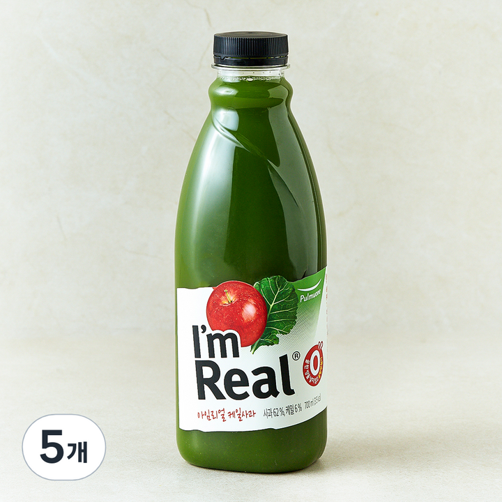 풀무원 아임리얼 케일 사과 주스, 700ml, 5개