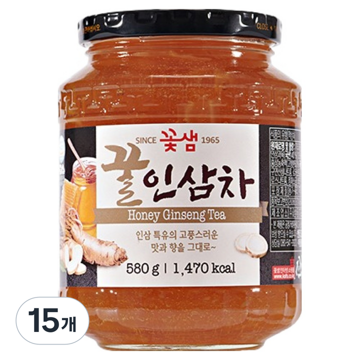 꽃샘 꿀인삼차, 580g, 1개입, 15개