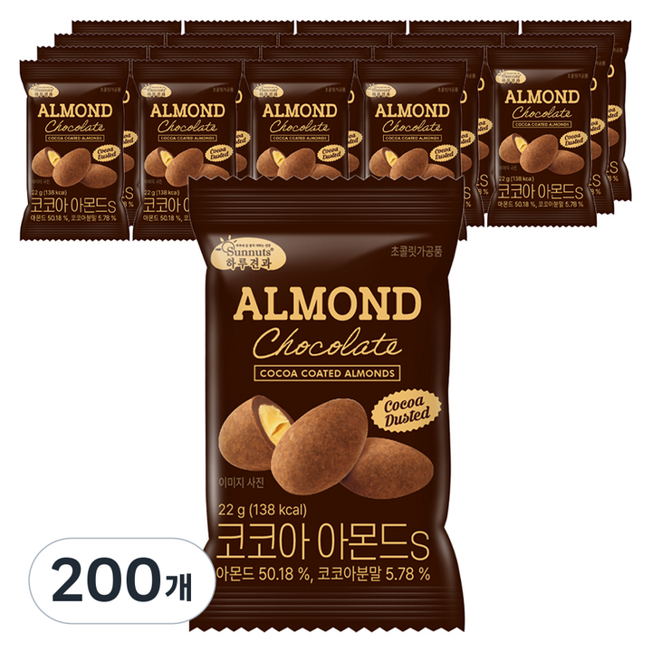 하루견과 코코아 아몬드, 22g, 200개