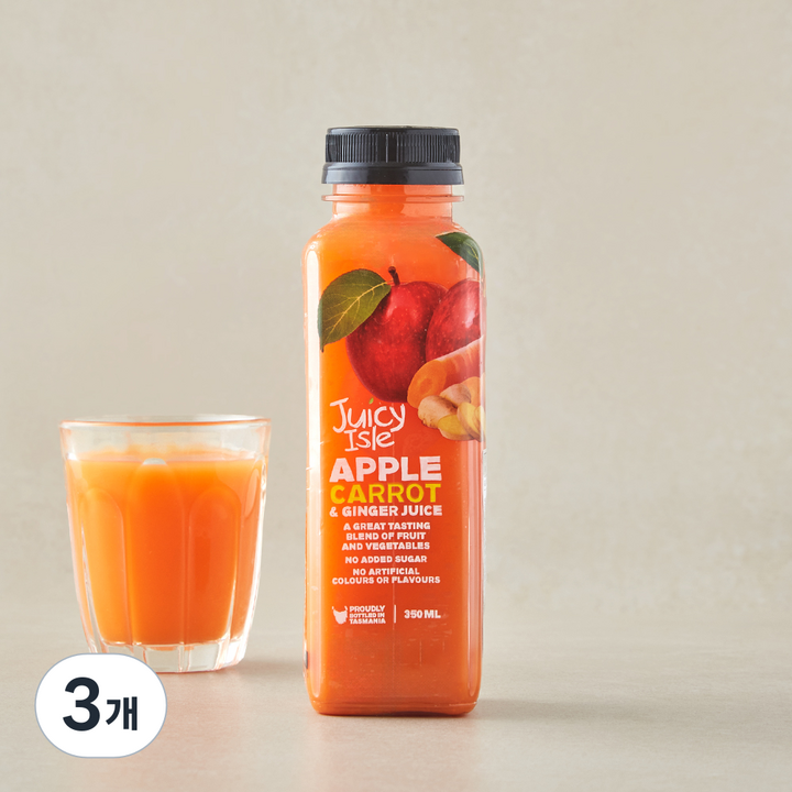 쥬씨아일 애플 & 캐럿 주스, 3개, 350ml