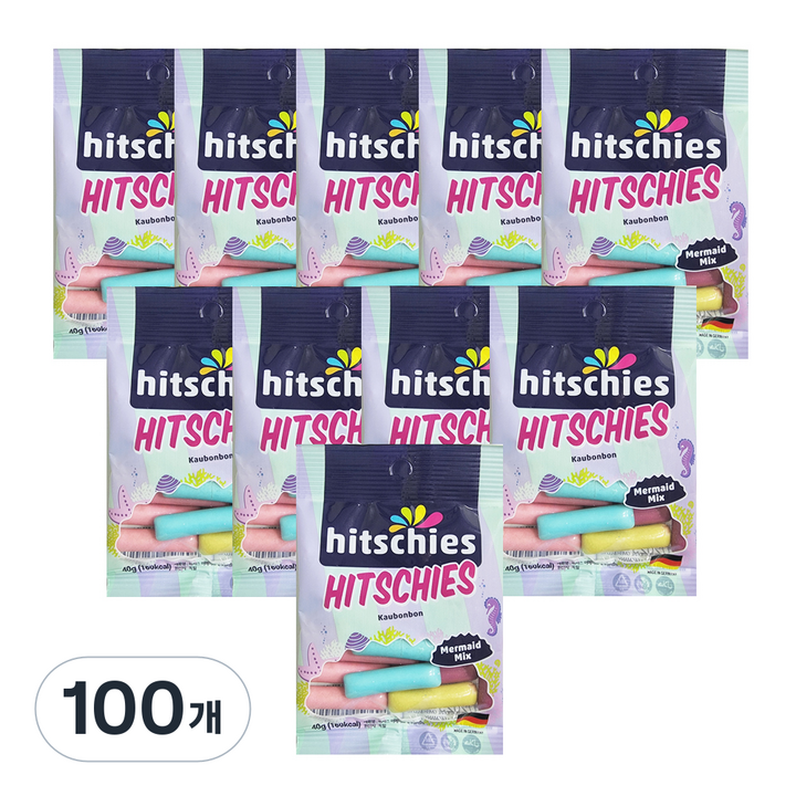 히츨러 히치스 머메이드 수수깡젤리, 40g, 100개