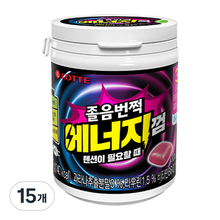 롯데웰푸드 졸음번쩍 에너지껌, 87g, 15개