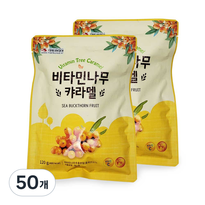 아름다운정성 비타민 나무 카라멜 사탕, 50개, 120g