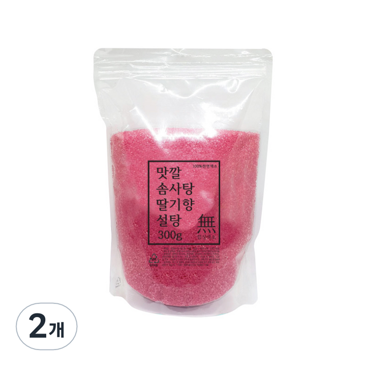 맛깔 솜사탕 딸기향 설탕, 300g, 2개