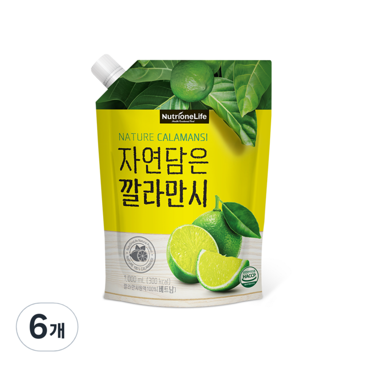뉴트리원 자연담은 깔라만시, 1L, 6개