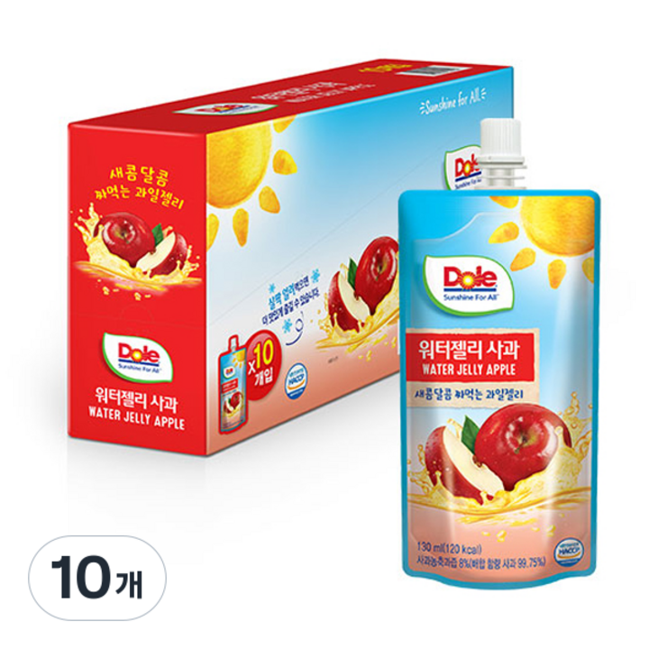 돌 워터젤리 사과 10개입, 130ml, 10개