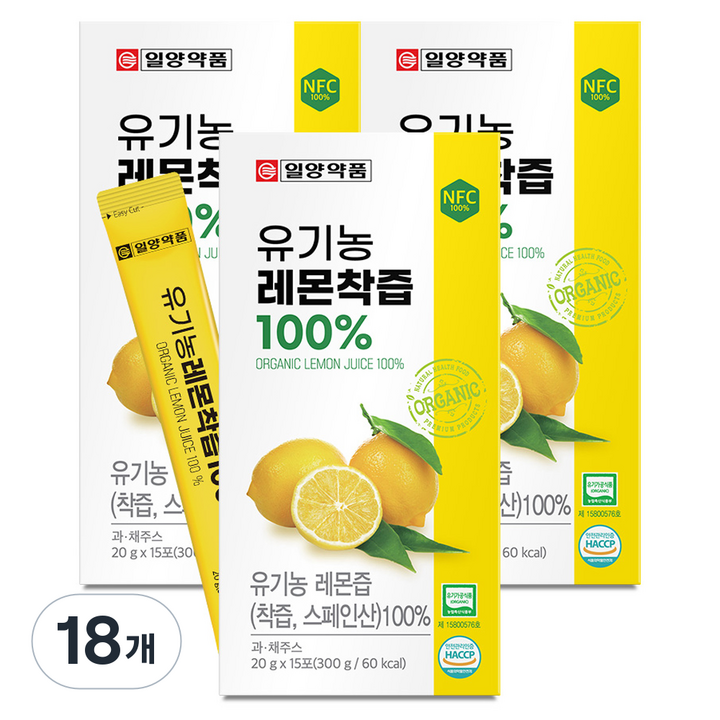 일양약품 레몬착즙 15p, 300g, 18개