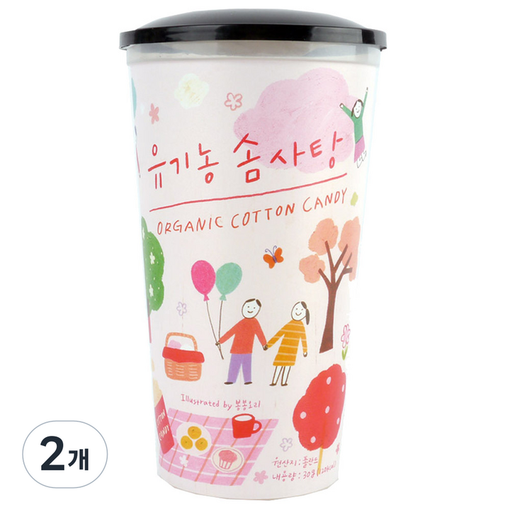 피씨오 유기농 솜사탕, 30g, 2개