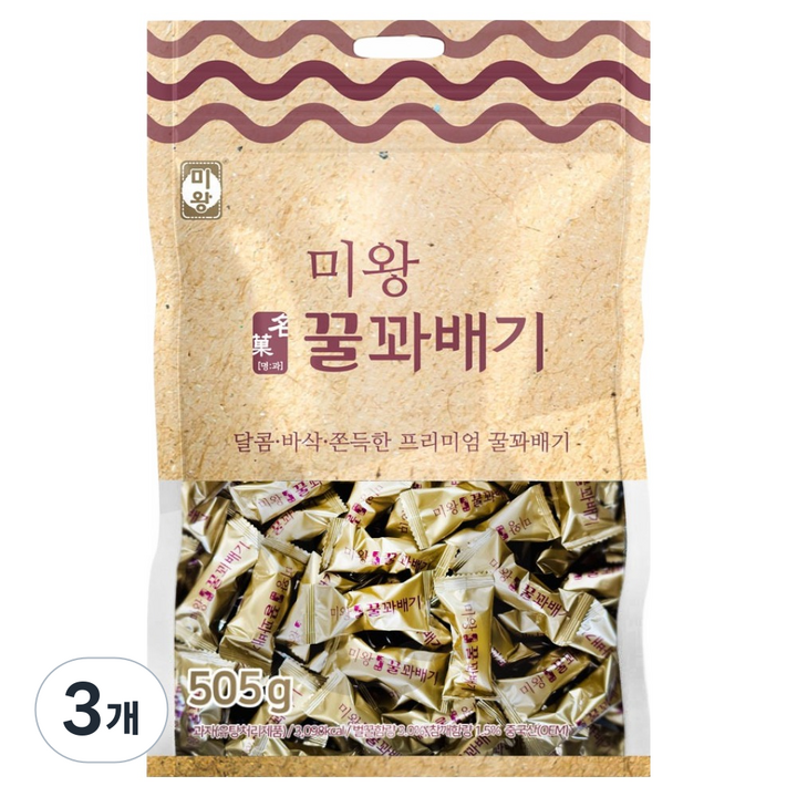 미왕 명과 꿀꽈배기, 3개, 505g