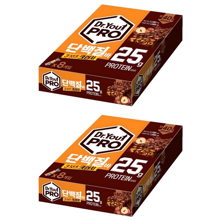 닥터유 프로 단백질바 3넛츠크런치, 560g, 2개