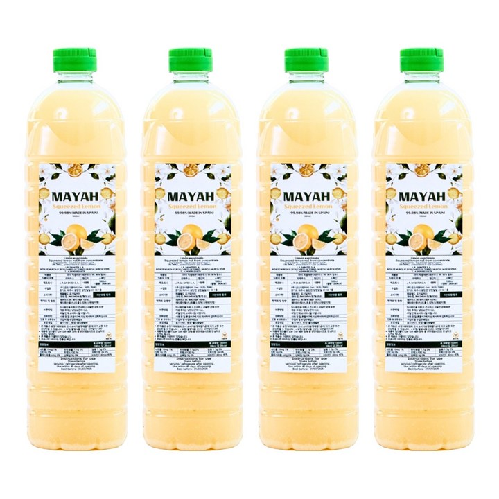 마야 NFC 착즙 레몬, 4개, 1L