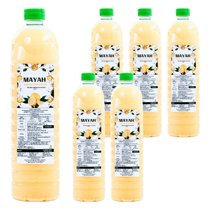 마야 NFC 착즙 레몬, 6개, 1L