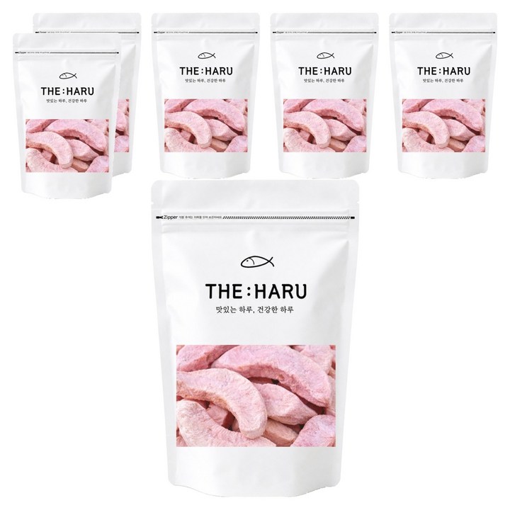 THEHARU 동결건조 핑크 복숭아칩, 50g, 6개