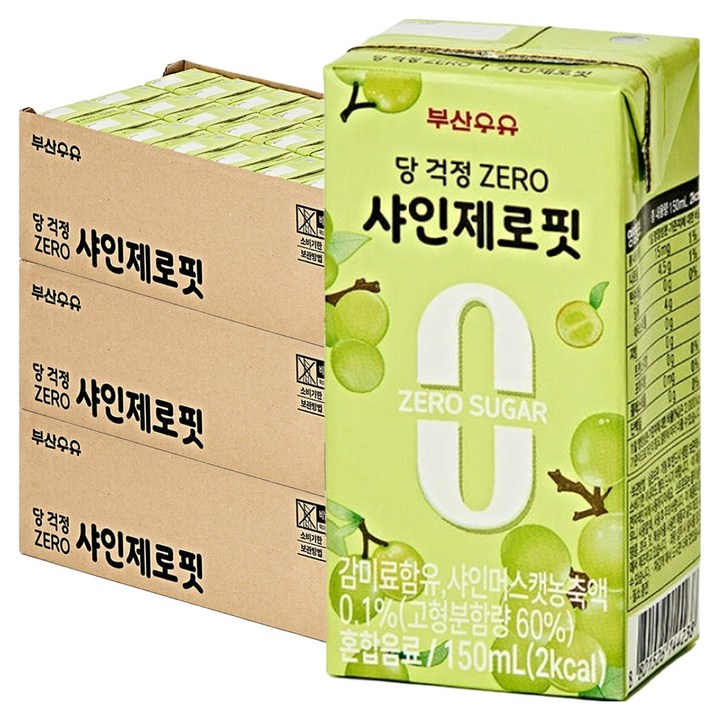 부산우유 샤인제로핏 음료, 72개, 150ml