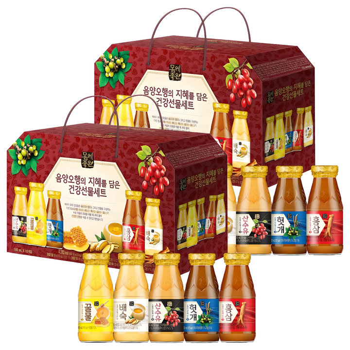 해태htb 몸에좋은 음양오행 건강음료 선물세트, 180ml, 20개