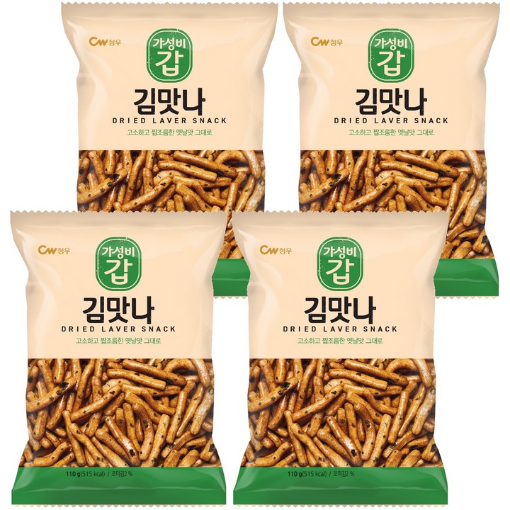 청우식품 김맛나, 110g, 4개