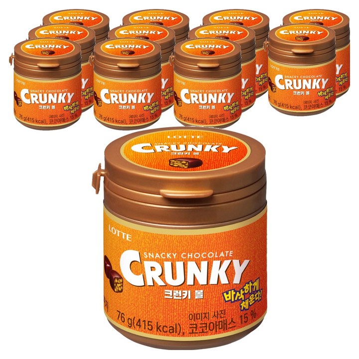 롯데웰푸드 크런키볼, 76g, 12개