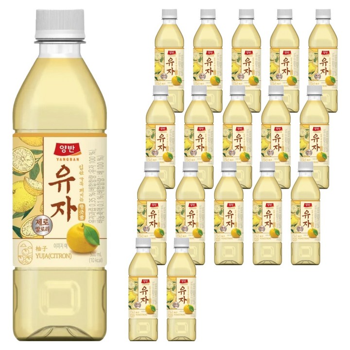 양반 유자 제로, 18개, 500ml