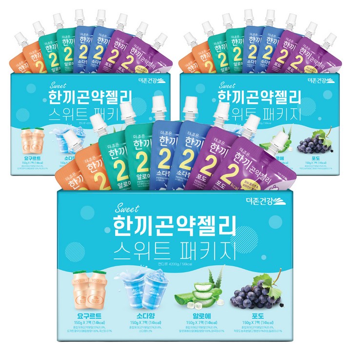 더존건강 한끼곤약젤리 스위트 패키지 28개입, 4.2L, 3세트