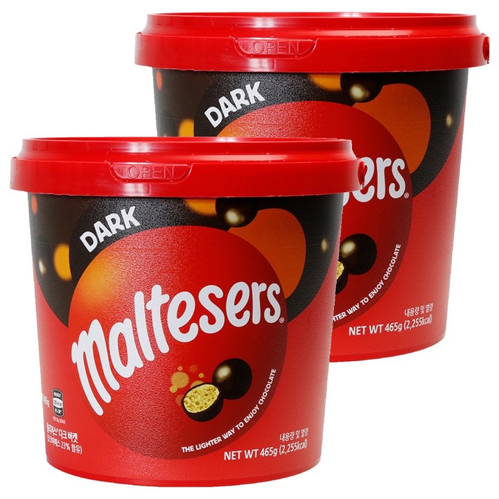 몰티져스 다크 버켓, 465g, 2개