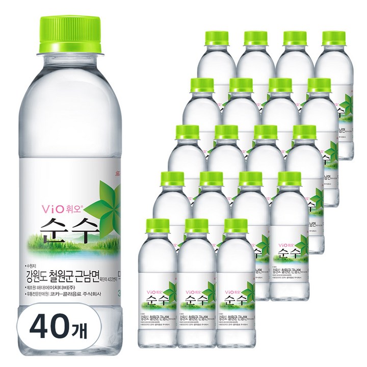 휘오 순수 생수, 300ml, 40개