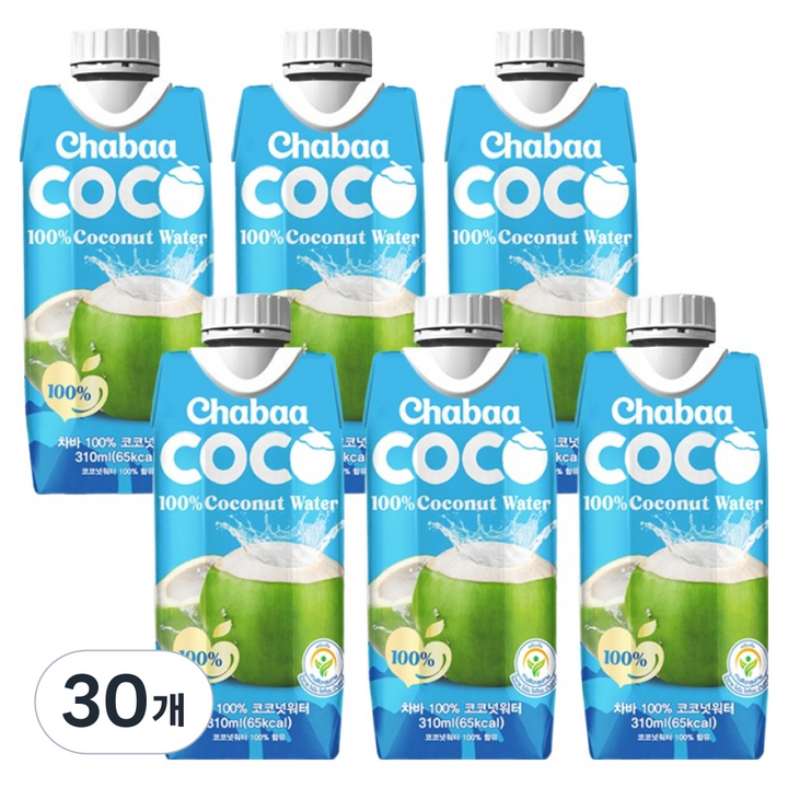 차바 코코넛워터, 30개, 310ml