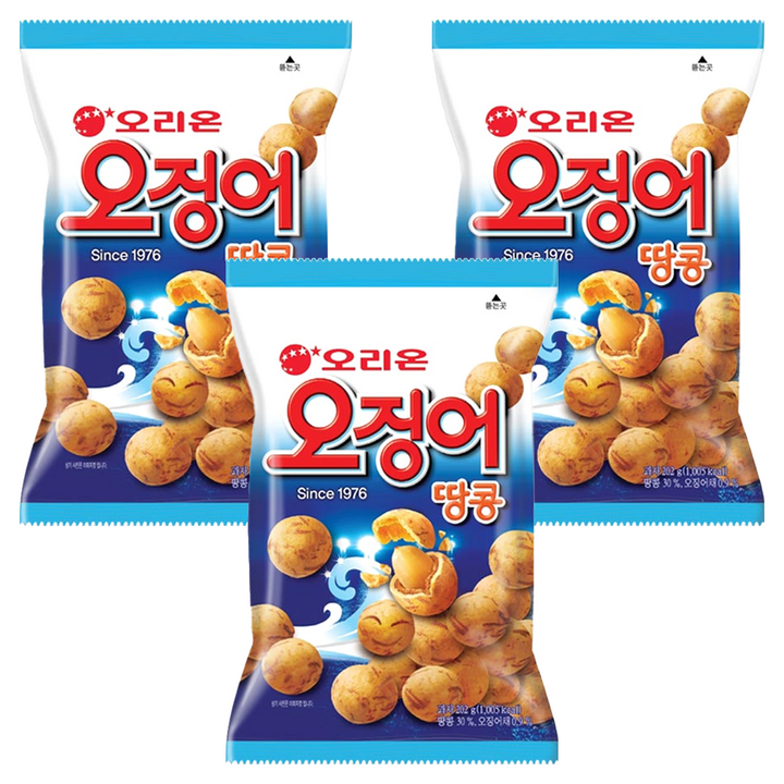 오리온 오징어 땅콩, 202g, 3개