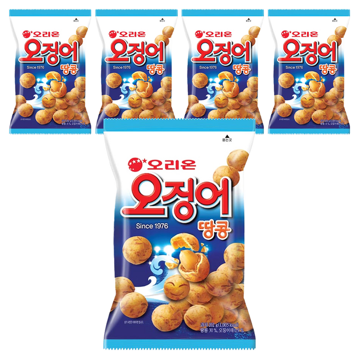 오리온 오징어 땅콩, 202g, 5개