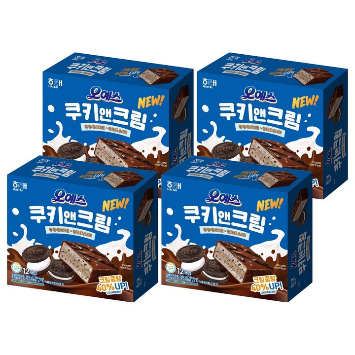 해태제과 오예스 쿠키앤크림, 360g, 4개